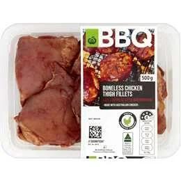 Woolworths BBQ Boneless Thigh Fillets With Japanese Style Marinade 500g