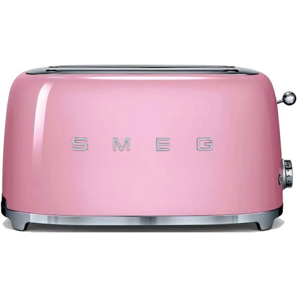 Smeg 4 Slice Toaster, Pink