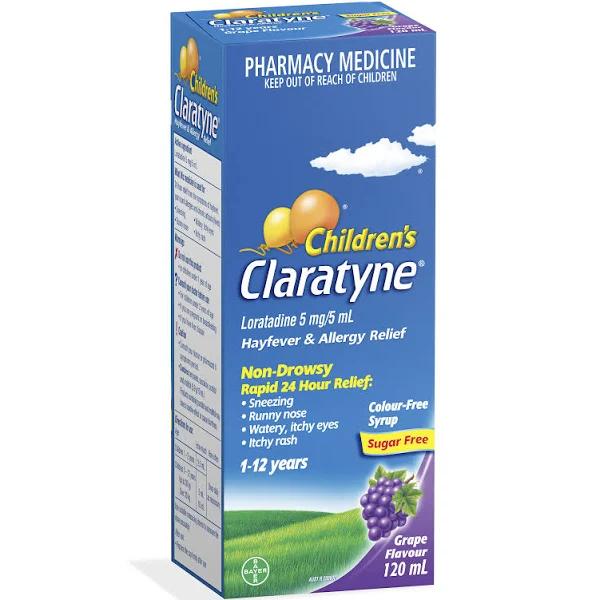 Claratyne Syrup 120ml Grape