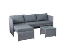 3pc Lounge Set Outdoor Furniture Rattan Wicker Chair Sofa Tempered Glass Coffee Table Garden Patio - AfterPay & zipPay Available