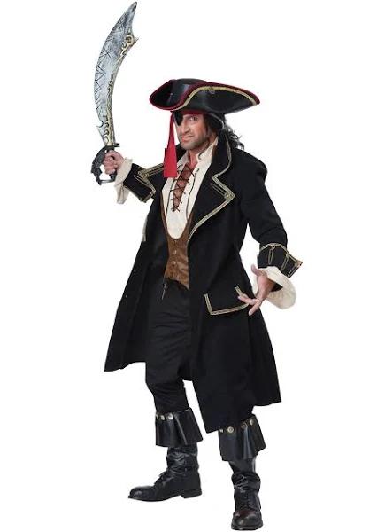 Deluxe Pirate Captain Adult Costume-Large