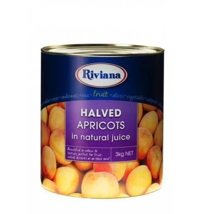 Riviana Apricot Halves in Natural Juices 3kg