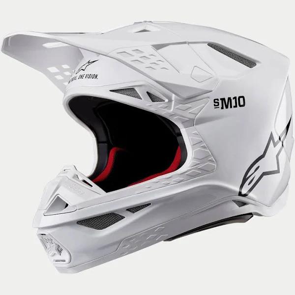 Alpinestars Supertech M10 Carbon Helmet - Gloss White - 2XL