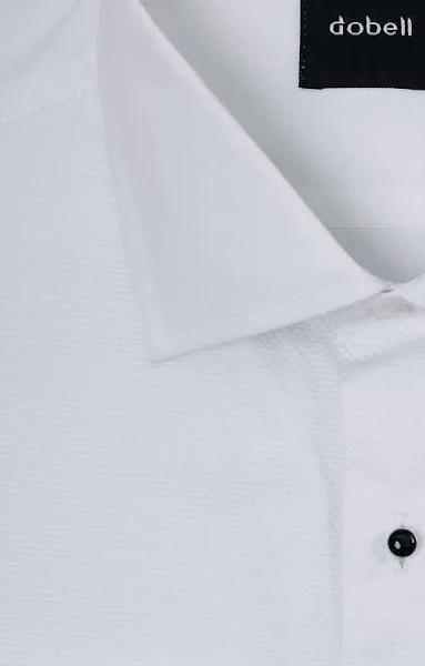 Dobell Mens White Marcella Tuxedo Shirt Reg Fit Standard Collar Stud Button - 53