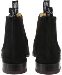 R.M. Williams Black Suede Craftsman Chelsea Boots