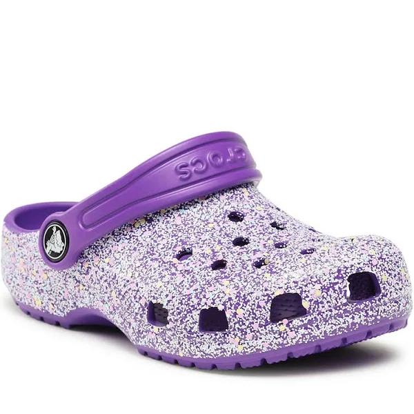 Crocs Classic Glitter Clog Youth | Purple | Kids