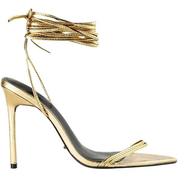 Tony Bianco Millie Gold Foil Heels Gold 5