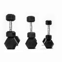 Rubber Hex Dumbbell | Sold in Pairs [1kg - 45kg]