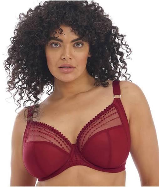 Elomi Matilda Plunge Bra Red Crimson | EL8900CRN | Poinsettia - 38FF Crimson