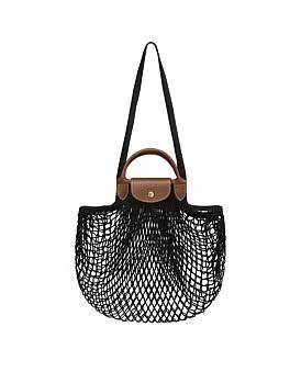 David Jones Longchamp Le Pliage Filet Net Shopper Bag in 001 Black