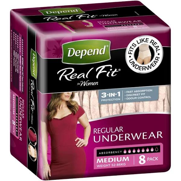 Depend Women Real Fit Underwear Medium - 8 Pack Carton4