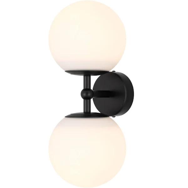 Telbix Eterna 2 Wall Light-Black/Opal