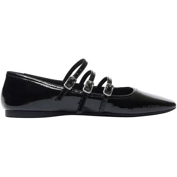 Sandler Millie Flat Shoes in Black Patent Black 38