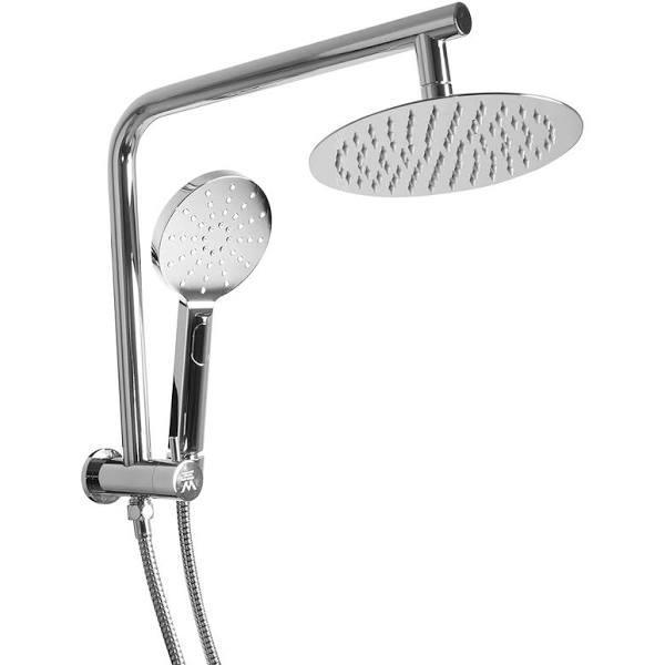 Sello Products Shower Head High Pressure Set Rain Round Brass Taps Mixer Handheld WELS Silver