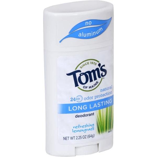 Tom's of Maine Long Lasting Deodorant, Refreshing Lemongrass - 2.25 oz stick