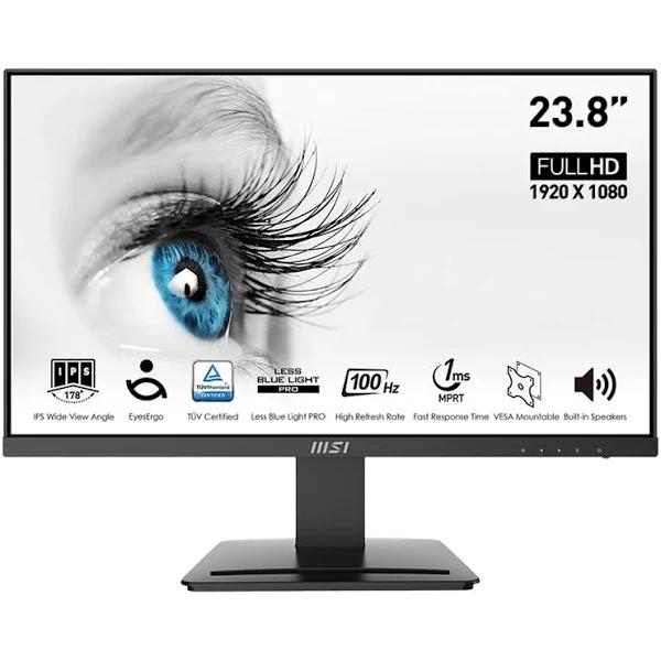 MSI Pro MP243X 23.8" FHD 100Hz 1ms Monitor With Speakers