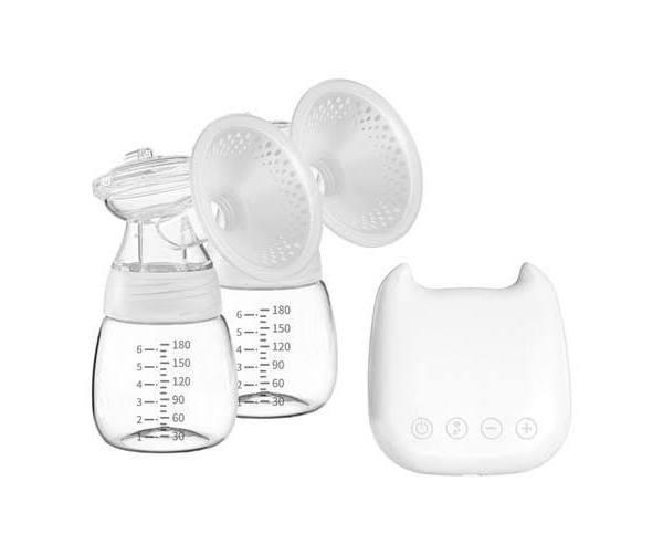 Electric Breast Pump 2 Modes 9 Suction Levels Portable Automatic Double Breast Pump Set Comfort Breastfeeding Milk Collector For Home Office Travel