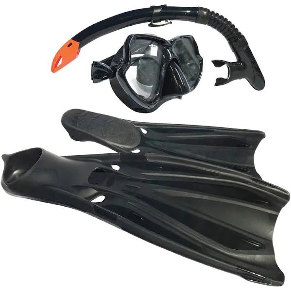 Land & Sea Whitsunday Snorkel Set - Black - XL