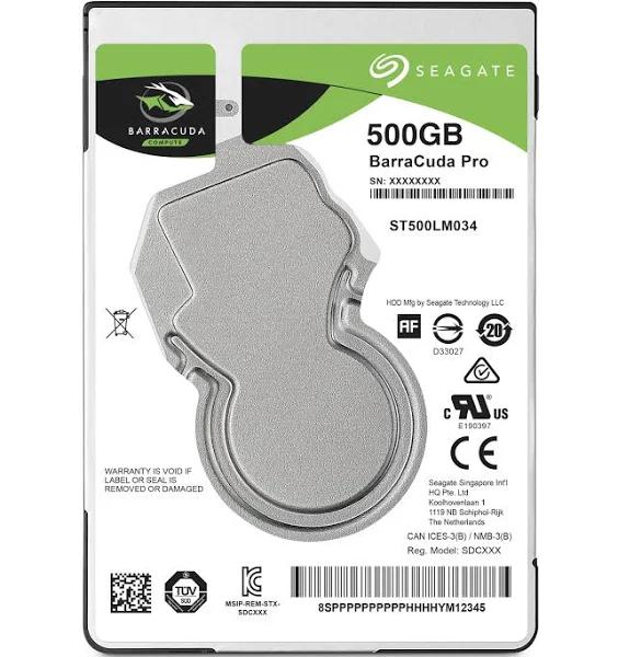 Seagate 500GB Barracuda Pro SATA 6Gb/s 128MB Cache 2.5-inch Internal Hard Drive (ST500LM034)