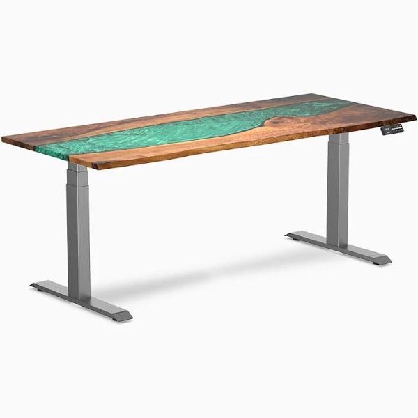 Desky Dual Resin Hardwood Sit Stand Desk