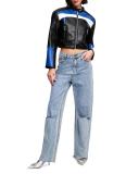 Nueve Biker Jacket - Black/Blue - XS - Women's Jackets - Lioness Fashion | AfterPay Available