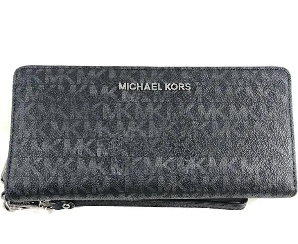 Michael Kors Bags | Michael Kors Jet Set Continental Wallet | Color: Black/Silver | Size: Os | Sherrilynn73's Closet