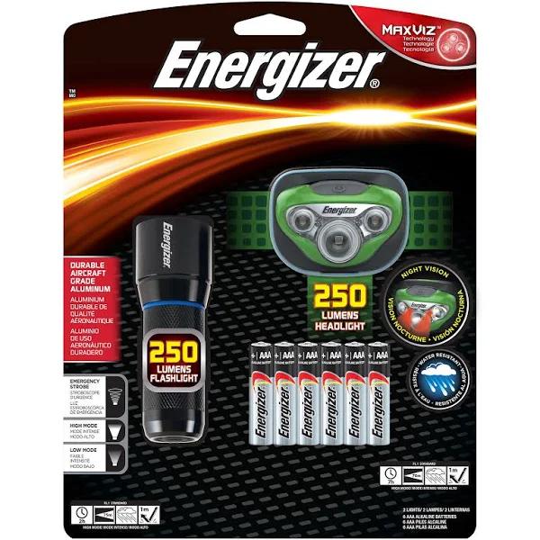 Energizer 250 Lumen Torch & Headlight Gift Pack