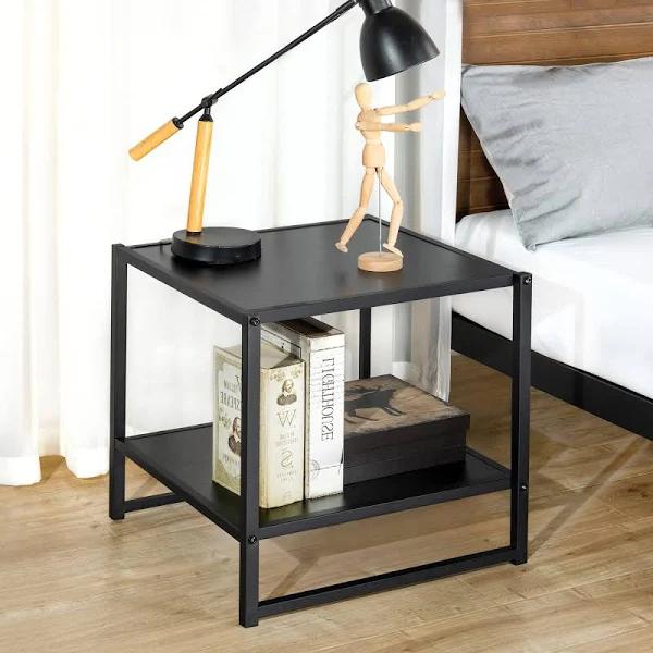 Zinus Wooden Bedside Tables Set of 2 - Black