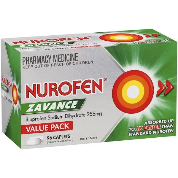 Nurofen Zavance Pain Relief Caplets 96 Pack