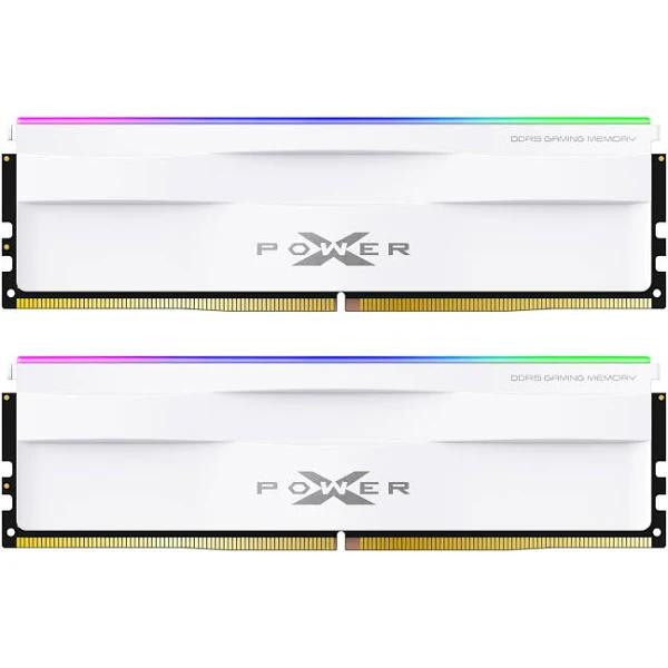 Silicon Power XPOWER Zenith RGB 16GBx2 CL30 1 35V UDIMM 6000MHz DDR5 RAM White SP032GXLWU60AFDH - DDR5 RAM