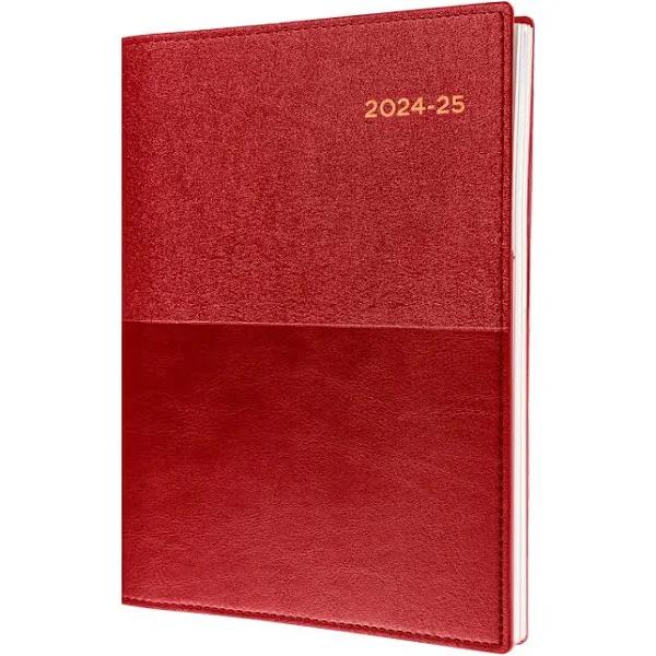 Collins Vanessa FY185.V15-2425 2024-2025 Financial Year Diary A5 Day to A Page Red