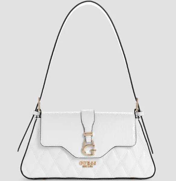 Guess Women's White Logo Adi Shoulder Bag