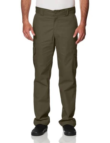 Dickies wp595 Flex Regular Fit Straight Leg Cargo Pants - Moss Green, 36