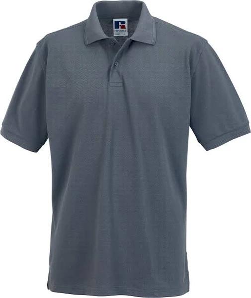 Russell Mens Polycotton Pique Hardwearing Polo Shirt (Convoy Grey) (L)