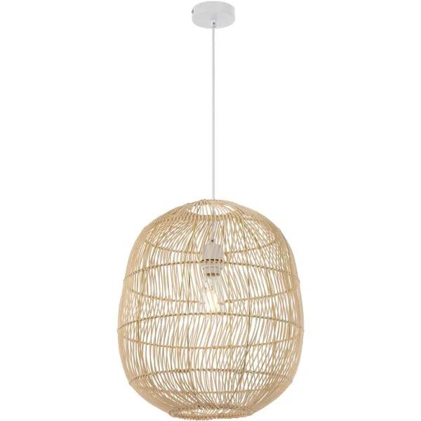 Telbix Rana 40 - 1 Light Rattan Pendant, Natural