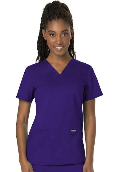 Cherokee Workwear Revolution WW620 Scrubs Top Womens V-Neck Grape