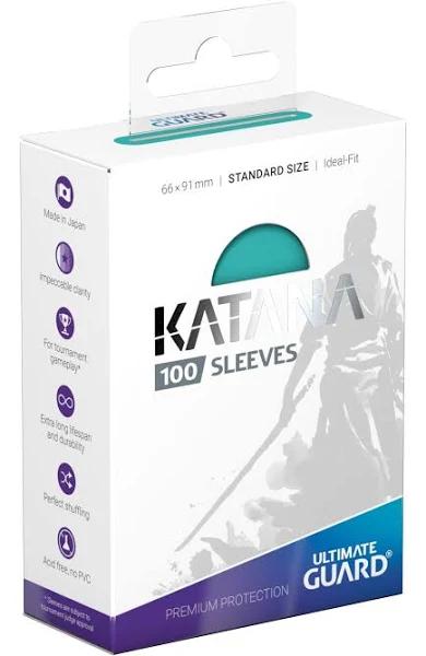 Ultimate Guard Katana 100 Standard Size Sleeves - Turquoise