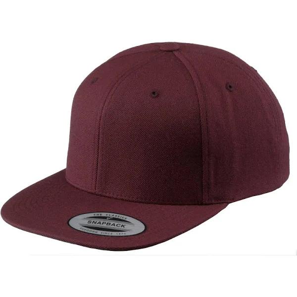 Flexfit Classic 6-Panel Snapback Cap - Maroon