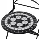 vidaXL - 3 Piece Bistro Set Steel - Greyish White