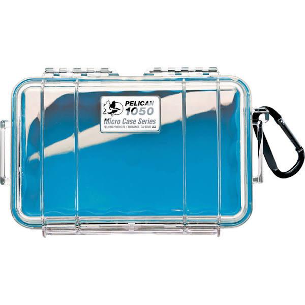 Pelican 1050 Micro Case - Clear With Blue