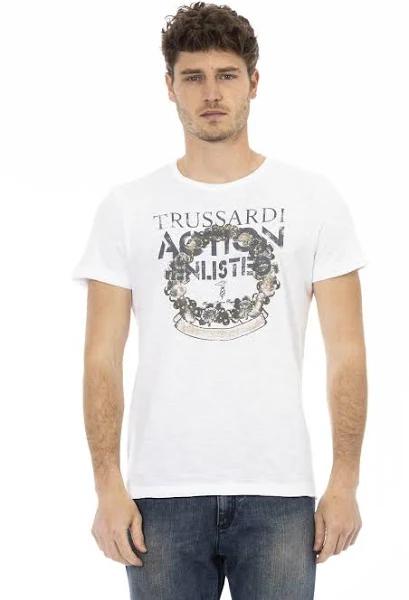 Trussardi Action White Cotton T-Shirt XXL