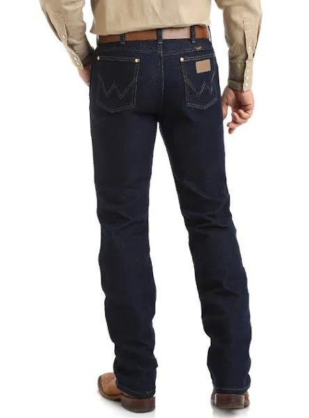 Wrangler Mens Cowboy Cut Original Fit Active Flex Jean Prewashed Indigo - Leg Length 34" Waist 34"