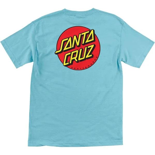 Santa Cruz Skateboards Shirt Classic Dot Chest Light Blue