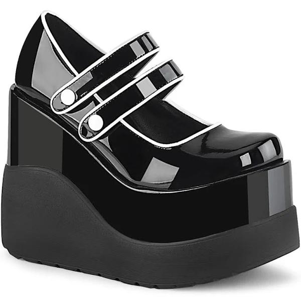 Demonia Void 37 Patent Black W UK 6