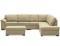 Rumpus Fabric Corner Suite Right-Hand Facing Chaise with Sofa Bed Light Brown - Upholstered