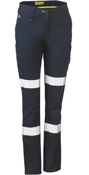 Bisley BPL6115T Ladies Taped Cotton Cargo Pants - Navy / 6