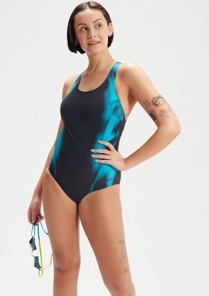 Speedo Calypso One Piece - Black/Ocean Depths - Womens 10