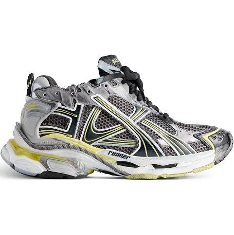 Balenciaga Runner Sneaker - Grey & Silver - Man - 13 - Material: Polyurethane, Polyester