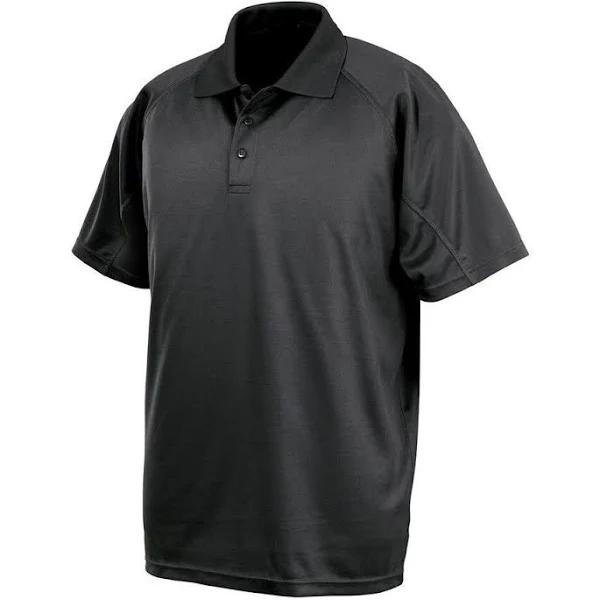 Breathable Aircool Polo Shirt Black - Spiro SP288 - Size 4XL