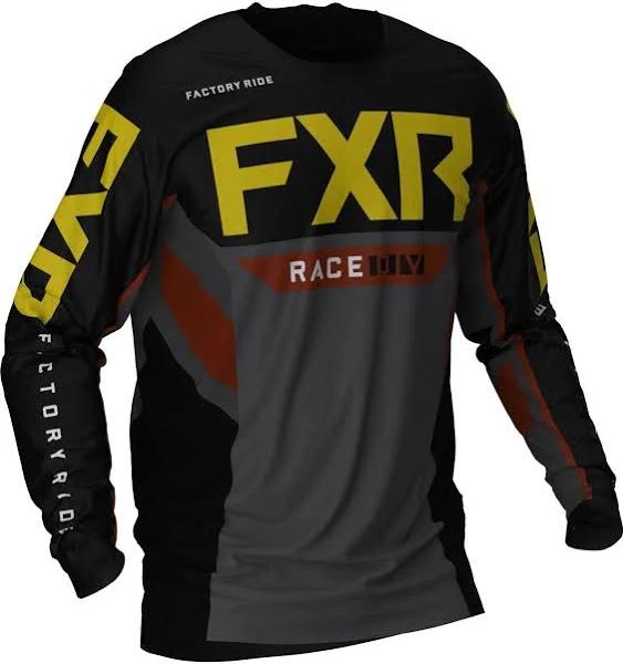 FXR Podium Off Road Jersey - Black/Rust/Gold - M